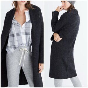MADEWELL Rivington Sweater Coat Womens XXS  Merino Wool Cardigan Gray